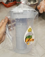 Premium 2.8 Liter Water Jug with 6 Glasses – Unbreakable Plastic Drinkware Set for Home & Office