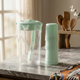 Premium 2.8 Liter Water Jug with 6 Glasses – Unbreakable Plastic Drinkware Set for Home & Office