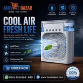 Next Nova Imported 10" Portable Air Cooler Fan – 3-in-1 Mini AC Desktop Humidifier 7-Color LED