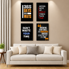 4 Pcs Wooden Sticky Wall Frames Set – 8x11 Inch Ready Size Decorative Tiles with Adhesive Tape