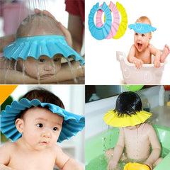 Baby Bath Shower Cap – Soft Waterproof Silicone Hair Washing Hat with Eye & Ear Protection for Babies