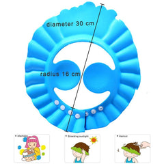 Baby Bath Shower Cap – Soft Waterproof Silicone Hair Washing Hat with Eye & Ear Protection for Babies