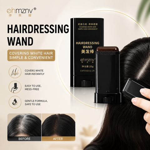 Hairdressing Wand Instant Root Touch-Up – Natural Hair Color Stick for Hair Coverage - Black (20g)